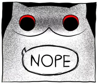 🔴 NOPE cat, nope, meme, funny, internet, animal, expression telegram sticker