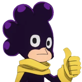 👍 Minoru Mineta My Hero Academia Anime, My Hero Academia, Minoru Mineta, Pulgar arriba telegram sticker