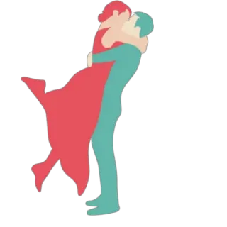 😘 amore, coppia, romantico, abbraccio, relazione, cartone animato, minimalista whatsapp sticker
