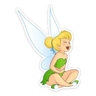 😆 Tinkerbell fairy, tinkerbell, disney, cartoon, magic telegram sticker