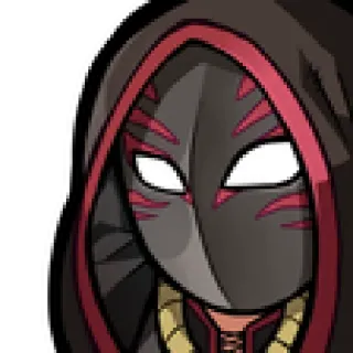 🎭 masked character, hooded figure, anonymous, mystery, avatar telegram sticker