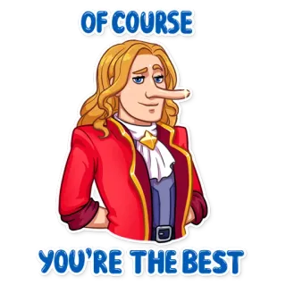 🤥 OF COURSE
YOU'RE THE BEST Мультфильм, Персонаж, Смешной, Лучший, Одобрение, Позитивный, Поддержка whatsapp sticker