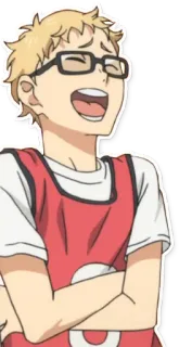 😂 Kei Tsukishima Haikyuu!! Аниме, Волейбол, Тсукишима, Haikyuu telegram sticker