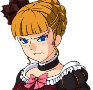 😠 Anime, Manga, Wütend, Porträt, Weiblich, Charakter whatsapp sticker