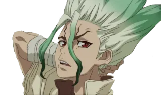 🧐 Senku Ishigami Dr. Stone อนิเมะ, Dr. Stone, เซ็นคู อิชิงามิ, มังงะ, นักวิทยาศาสตร์, ตัวละคร, การ์ตูน telegram sticker
