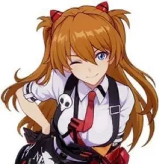 ❤️ Asuka Langley Soryu Neon Genesis Evangelion Anime, Gadis, Berkedip, Karakter, Evangelion telegram sticker