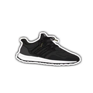👟 sepatu, sneaker, adidas, ultraboost, alas kaki, hitam telegram sticker