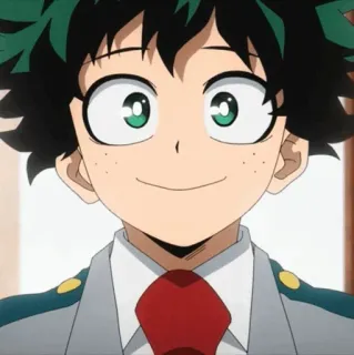 🥦 Izuku Midoriya My Hero Academia 애니메이션, 만화, 나의 히어로 아카데미아, 미도리야 이즈쿠, 데쿠 telegram sticker