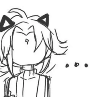🪀 orejas de gato, anime, bosquejo telegram sticker
