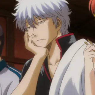 🔚 Gintoki Sakata Gintama Anime, Gintama, Gintoki, Sakata Gintoki, Komedia, Samuraj, Yorozuya whatsapp sticker