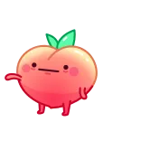 🤦‍♂️ pêche, fruit, mignon, kawaii, dessin animé, nourriture telegram sticker