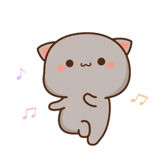 💈 süß, Katze, tanzen, Tanz, kawaii telegram sticker
