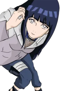 👋 Hinata Hyuga Naruto 애니메이션, 닌자, 휴우가, 백안, 나루토, 히나타 telegram sticker