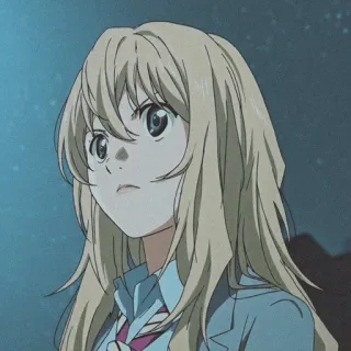 🩰 Anime, Meisje, Blond, Personage, Animatie telegram sticker