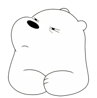 😑 Ice Bear We Bare Bears bear, cartoon, ice bear, white bear, tv show, angry telegram sticker