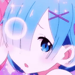 🥺 Rem Re:Zero anime, manga, cute, kawaii, rem, re zero telegram sticker
