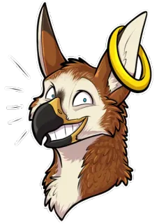 😇 gryphon, griffin, fantasy, creature, eagle, lion telegram sticker
