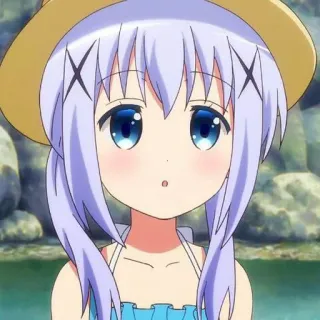 🦋 Anime, Cô gái, Dễ thương, Mũ, Phim hoạt hình telegram sticker