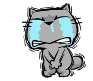 😓 Katze, weinend, traurig, Tränen, Cartoon telegram sticker