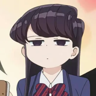 😑 Komi Shouko Komi Can't Communicate 애니메이션, 코미 양은 커뮤증입니다, 코미 쇼코, 밈, 빈정거림 telegram sticker
