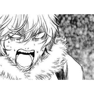😤 manga, anime, angry, screaming, illustration, portrait telegram sticker