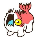 😡 ikan, kartun, hewan, lucu, ilustrasi, kehidupan laut telegram sticker