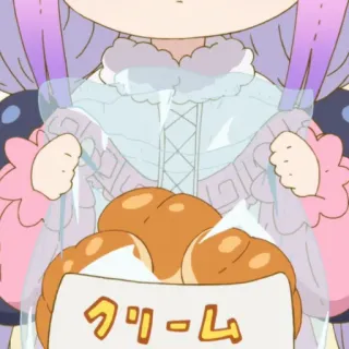💉 クリーム makanan, roti, krim, anime, hidangan penutup whatsapp sticker