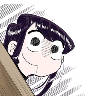 😶 Komi Shouko Komi Can't Communicate Anime, Komi Can't Communicate, Komi Shouko, Carino, Spaventato whatsapp sticker