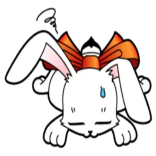 😓 coniglio, animale, cartone animato, carino telegram sticker