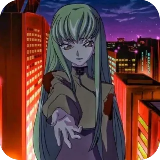 🫥 C.C. Code Geass whatsapp sticker