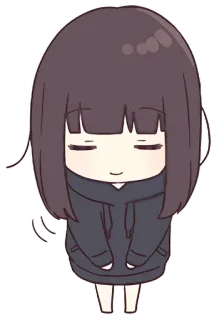 🙇 Anime, Chica, Chibi, Lindo, Manga, Dibujo animado telegram sticker
