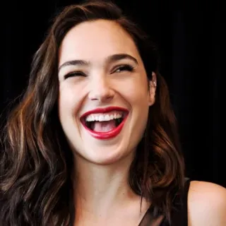 😄 Gal Gadot Gal Gadot, actress, smile, woman, celebrity, red lipstick telegram sticker