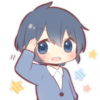 🫡 애니메이션, 만화, 별, 귀여운, 카와이, 경례 telegram sticker