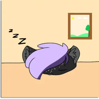 😴 zzz schlafen, müde, zzz, Nickerchen, erschöpft, Cartoon telegram sticker