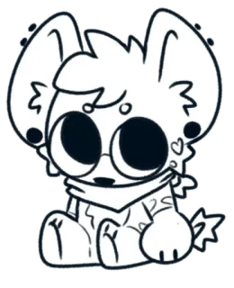 👀 pies, słodki, szczeniak, zwierzę, kreskówka, kawaii, zwierzak telegram sticker