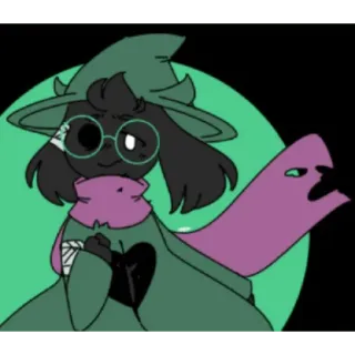 🤕 Ralsei Deltarune videojuego, RPG, mono, mago, fanart telegram sticker