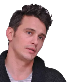 😐 James Franco actor, retrato, celebridad, hombre, primer plano whatsapp sticker