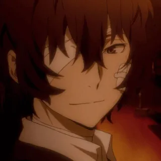 📺 Dazai Osamu Bungou Stray Dogs Anime, Dazai Osamu, Bungou Stray Dogs, Personnage, Portrait telegram sticker