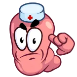 🤪 벌레, 만화, 간호사, 모자, 의료 telegram sticker