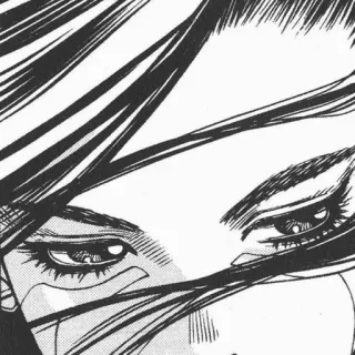 🌟 Frau, Augen, Manga, Haare, Porträt, Gesicht telegram sticker