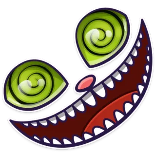 🌀 monster, augen, mund, comic, aufkleber, lustig whatsapp sticker