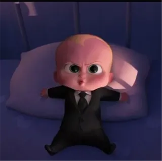 😡 Boss Baby The Boss Baby em bé, ông chủ, hoạt hình, áo vest, phim, hoạt họa whatsapp sticker