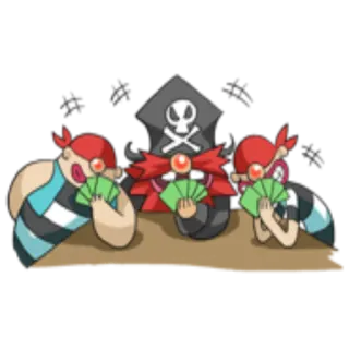 🎟 bajak laut, kartu, tengkorak, kartun, judi, permainan, meja whatsapp sticker