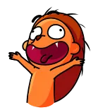 😂 Cartone animato, Mostro, Divertente, Stupido, Personaggio, Animato telegram sticker