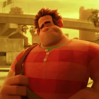 🥨 Wreck-It Ralph Detona Ralph, Disney, Desenho animado, Personagem, Filme, Animação whatsapp sticker