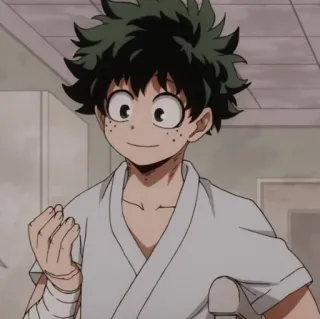 🌟 Izuku Midoriya My Hero Academia Anime, Personage, Jongen, Glimlach, Manga telegram sticker