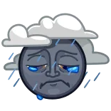 😭 triste, chorando, nuvem, chuva, emoção, tempo, lágrimas telegram sticker