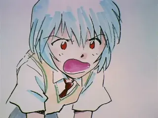 💙 Rei Ayanami Neon Genesis Evangelion anime, rei, ayanami, evangelion, shocked telegram sticker