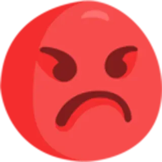😡 Эмодзи, Злой, Красный, Расстроенный, Разочарованный telegram sticker