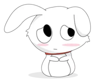✨ 卡通, 狗, 伤心, 可爱, 动物, 白色 telegram sticker